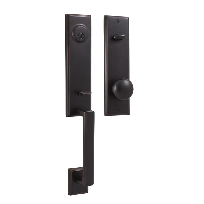 Weslock Woodward Single Deadbolt Handleset with Impresa Knob Entry Set