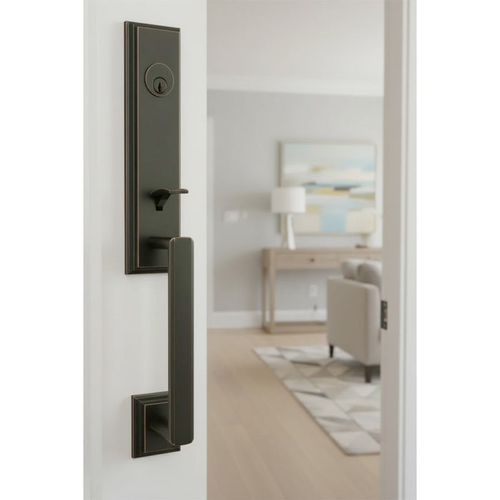 Weslock Woodward Single Deadbolt Handleset with Impresa Knob Entry Set