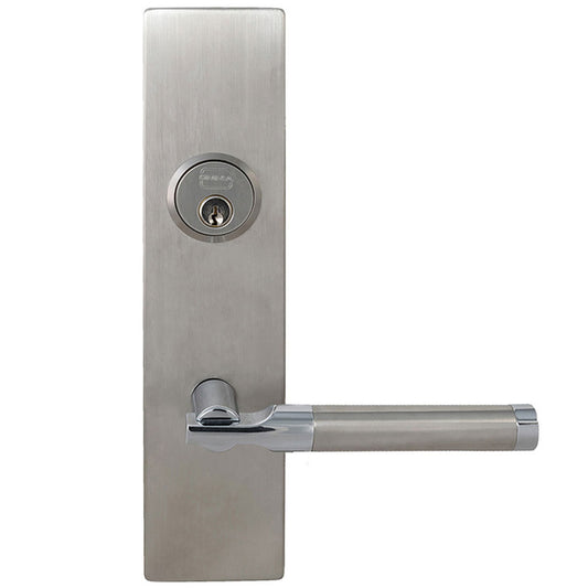 Omnia Handleset - 12023 Omnia Stainless Steel Mortise Lockset
