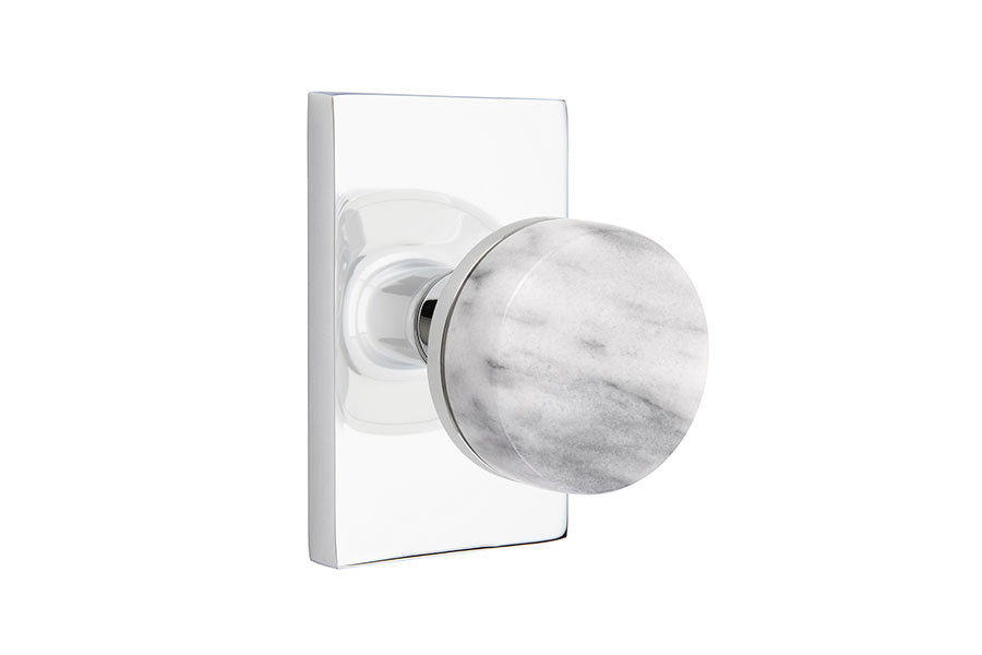 Emtek Conical White Marble Door Knob