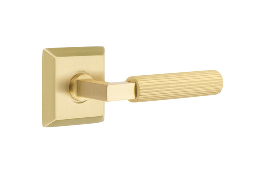 Emtek Select Straight Knurled Door Lever — Lux Door Hardware
