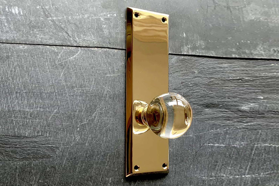 Emtek Quincy Sideplate Knobs  Levers — Lux Door Hardware