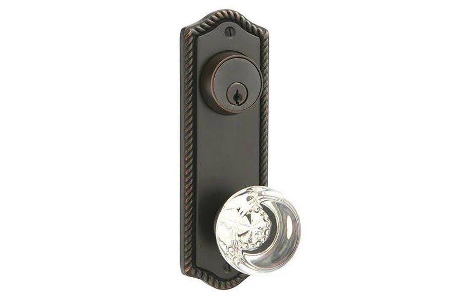 Emtek Rope Sideplate Lock — Lux Door Hardware